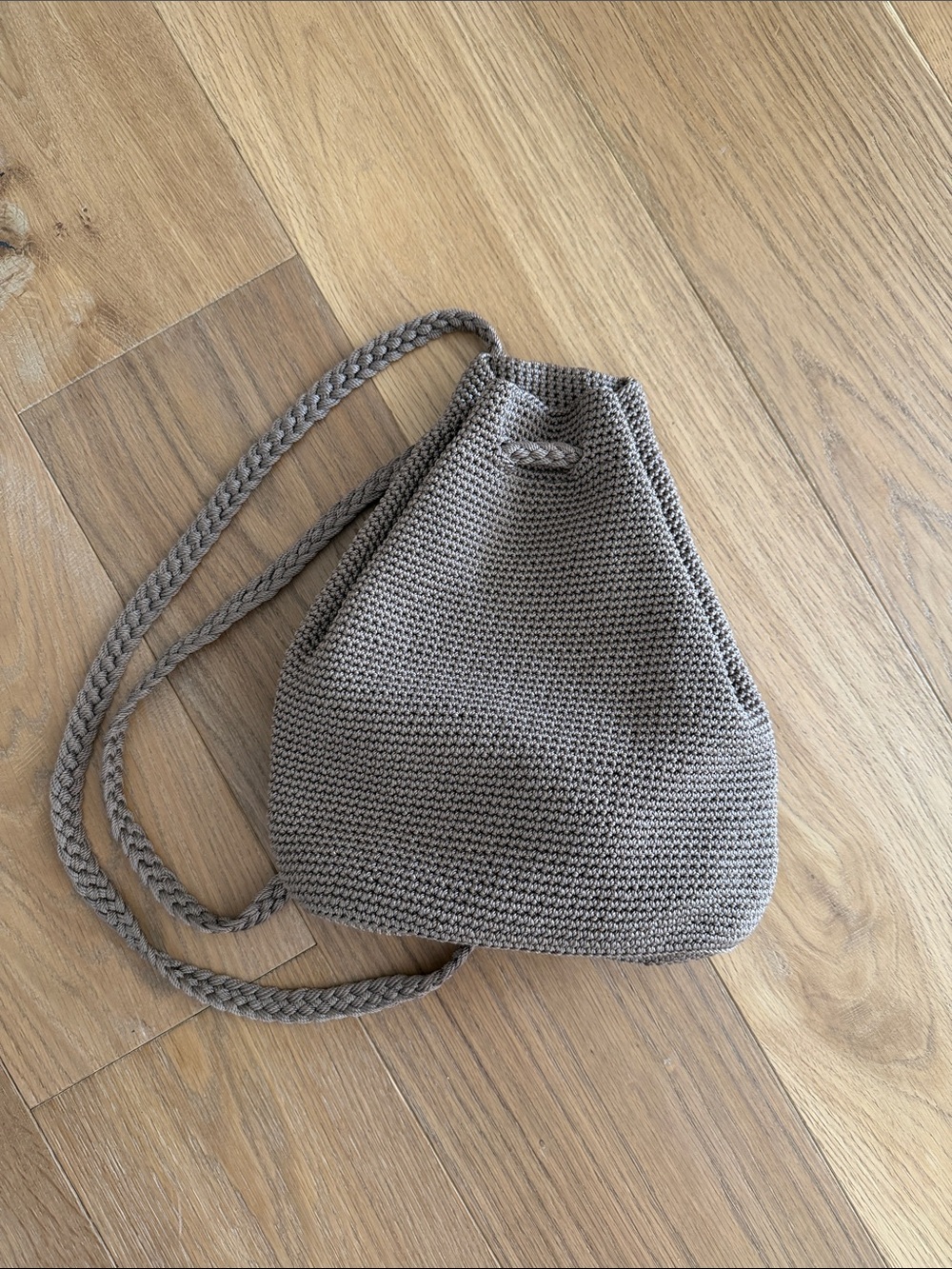 The Sak Women's Taupe Knit Drawstring Backpack